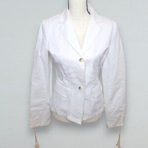 Roberto Cavalli White Blazer Size 10